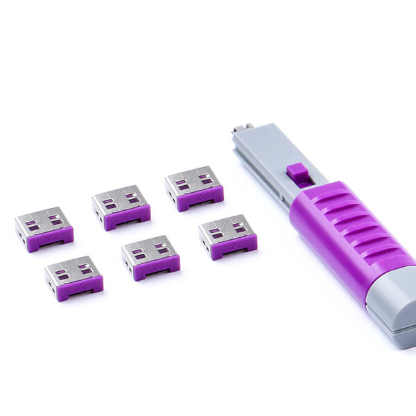 SMARTKEEPER USB Port Blocker Set- Purple | NJ TECH