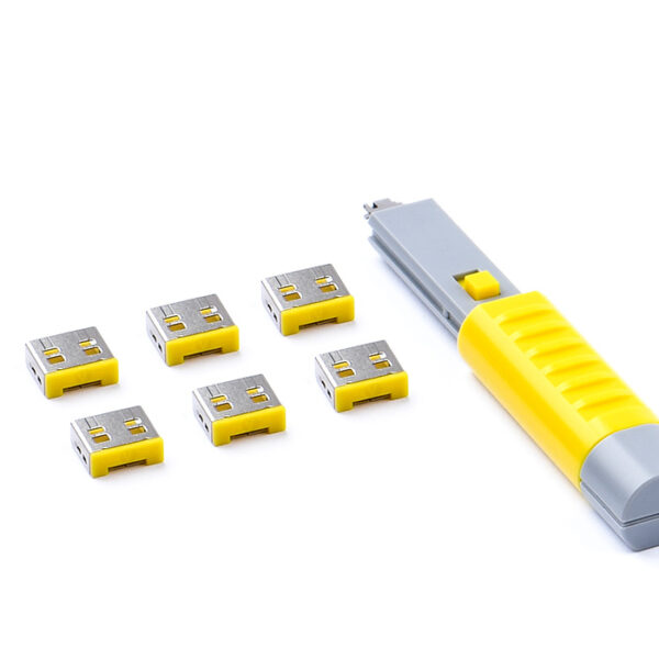 SMARTKEEPER USB Port Blocker Set- Yellow | NJ TECH